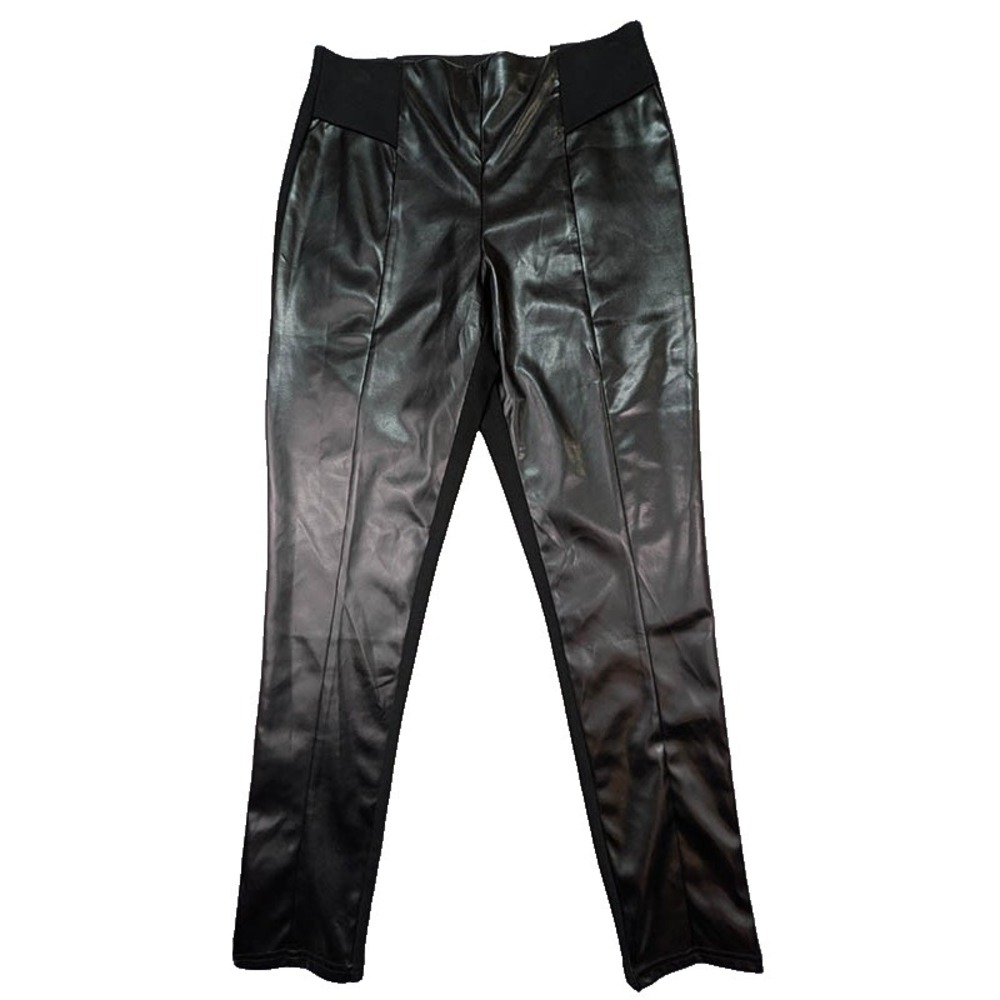 NEW INC Ponte Pants Womens‎ L Black Rocker Whimsigoth Downtown Girl Office Siren